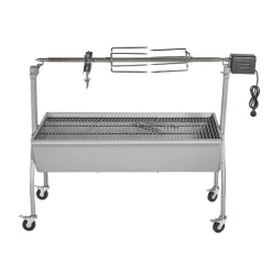 Barbecue charbon SILVER STYLE tournebroche XXL