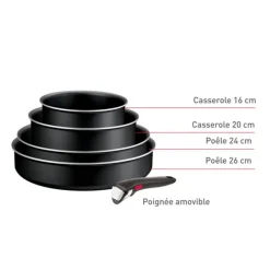 Batterie de cuisine TEFAL Ingenio generous cook 5 pièces