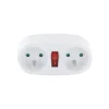 Biplite ELECTRODEPOT 2x16A avec interrupteur Blanche