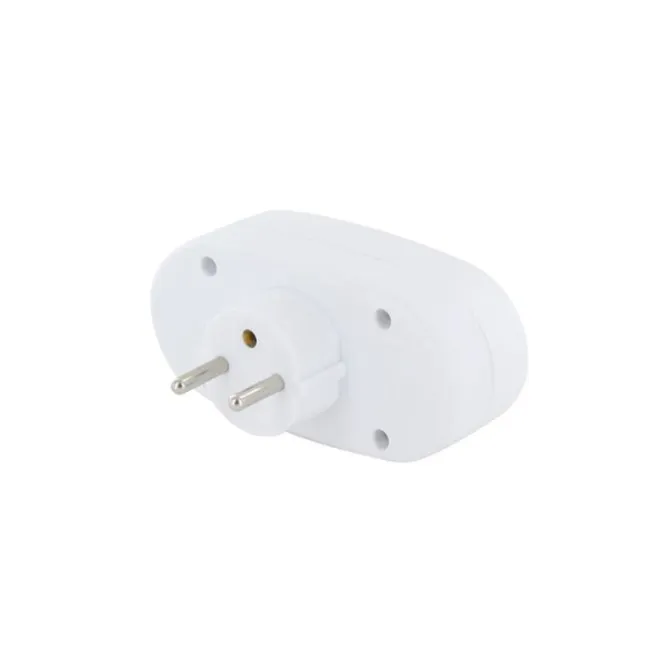 Biplite ELECTRODEPOT 2x16A avec interrupteur Blanche