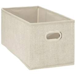 Boîte de rangement pliable beige chiné 15x31 cm