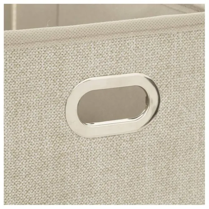Boîte de rangement pliable beige chiné 15x31 cm