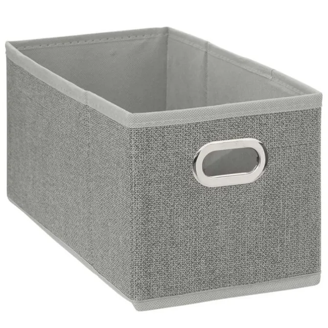 Boîte de rangement pliable gris chiné 15x31 cms