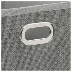 Boîte de rangement pliable gris chiné 15x31 cms