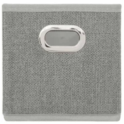 Boîte de rangement pliable gris chiné 15x31 cms