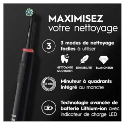 Brosse à dents ORAL-B PRO 3 SERIES BLACK