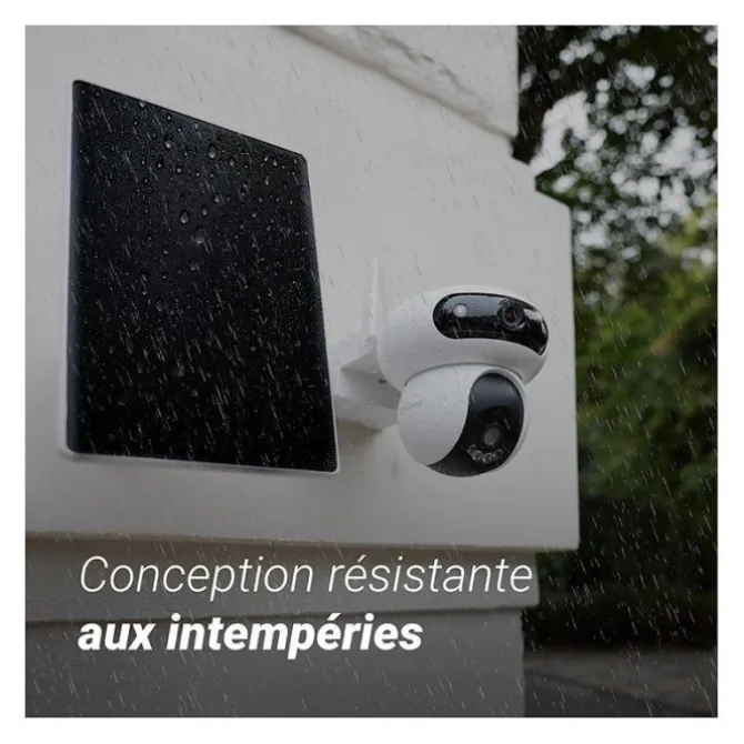 Caméra de Surveillance sur batterie EZVIZ HB90 4MP 2K+ avec Panneau Solaire