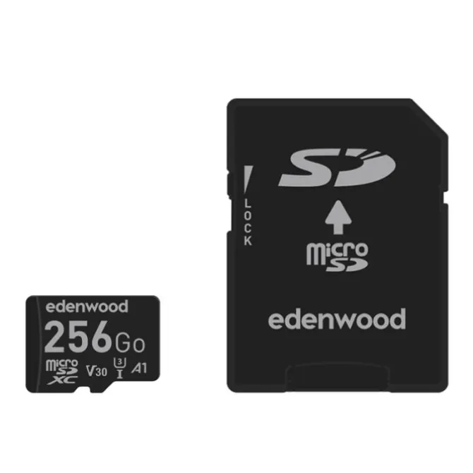 Carte Mémoire micro SD 256 Go EDENWOOD + Adaptateur – Ultra Stockage et Performance
