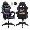 Chaise gaming AMSTRAD AMS 900 LED TOP1 Noir