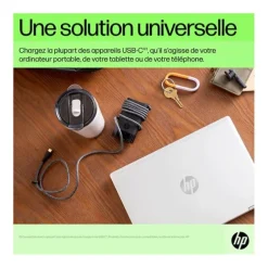 Chargeur HP USB-C 65W – Chargeur universel pour ordinateur portable, tablette et smartphone