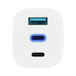 Chargeur USB C 3 ports EDENWOOD 65W + Câble USB-C / USB-C 1M Blanc