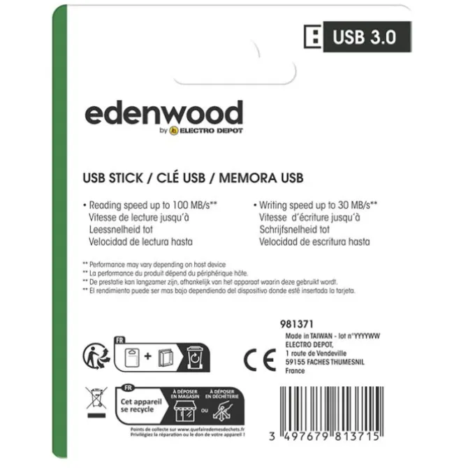 Clé USB 3.0 EDENWOOD 128Go
