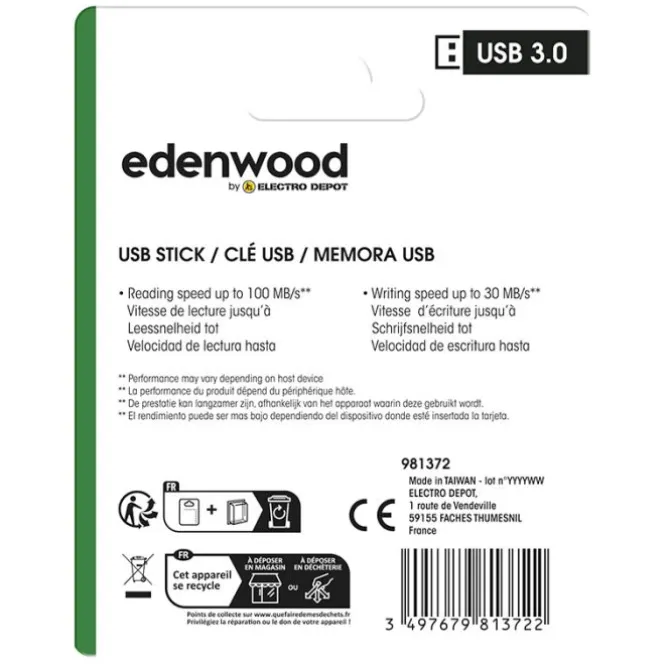 Clé USB 3.0 EDENWOOD 256Go