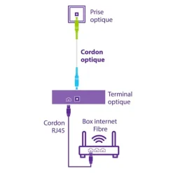 CORDON FIBRE OPTIQUE COMPATIBLE FREE 10M