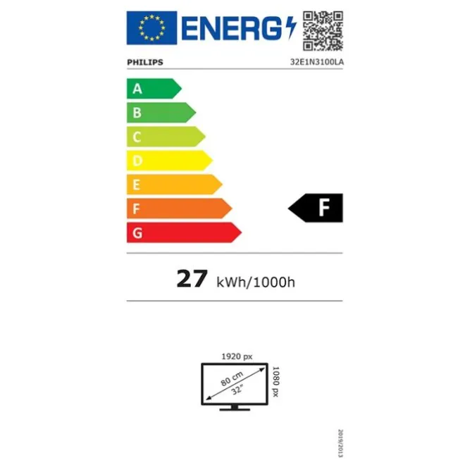 Ecran PC 32" PHILIPS 32E1N3100LA -1Ms/75HZ/Haut-parleurs