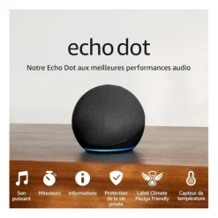 Enceinte connectée AMAZON ECHO DOT 5ème génération noire