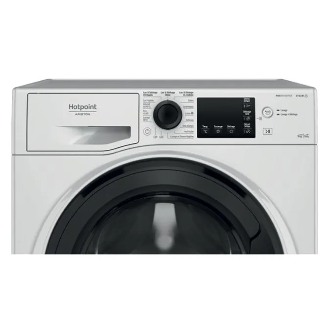 Lave-linge séchant 9 kg / 6 kg HOTPOINT NDB964489WKAFR