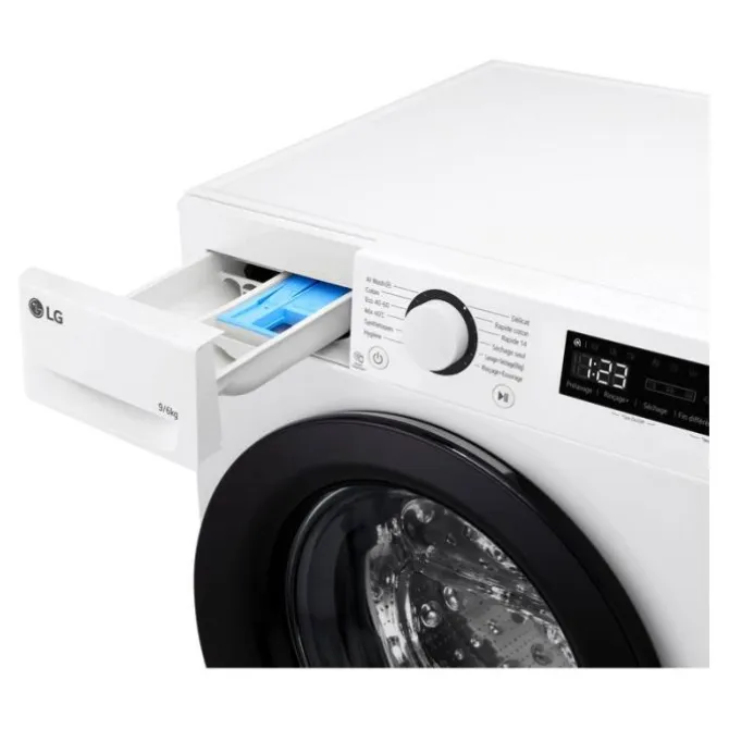 Lave-linge séchant 9 kg / 6 kg LG F964R35WR