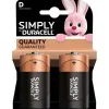Lot de 2 Piles DURACELL Simply D - LR20