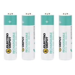 Lot de 4 Piles rechargeables ELECTRO DÉPÔT AAA - LR03 800MAH