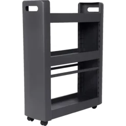 Meuble à roulettes 3 niveaux anthracite