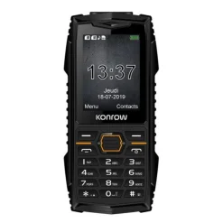 Mobile résistant eau et poussières KONROW STONE PLUS 2,4" Noir
