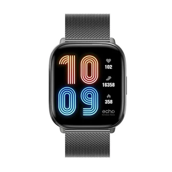 Montre connectée ECHO Rainbow Nano Bracelets Gris + Métal