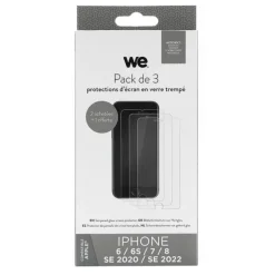 Pack de 3 Films de protection WE APPLE iPhone 7/8/SE