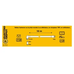 Prolongateur EDENWOOD COAXIAL 9,52 M/F-M