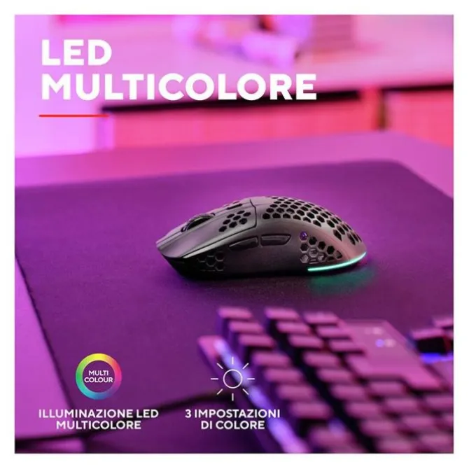Souris gaming TRUST HELOX sans fil Noir 4800Dpi ultra légère