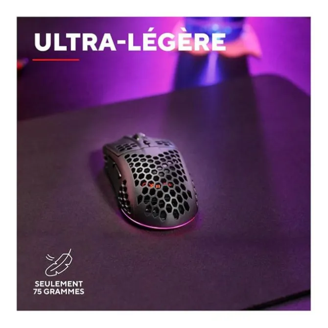 Souris gaming TRUST HELOX sans fil Noir 4800Dpi ultra légère