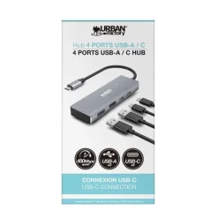 Starter pack URBAN FACTORY sacoche + souris sans fil + hub + tapis de souris + support PC