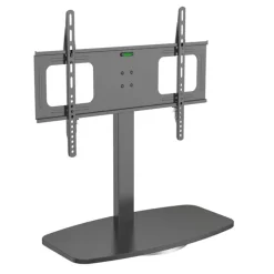 Support pied EDENWOOD TV de 81 à 165 cm MDF noir
