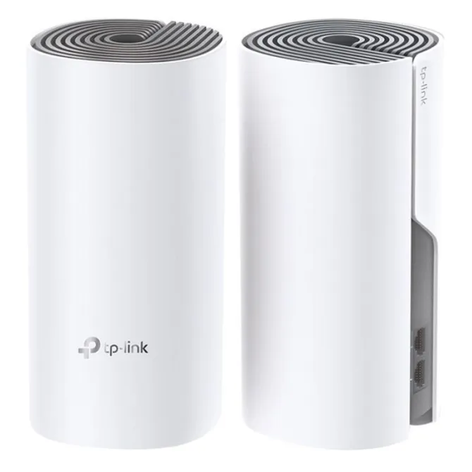 Système wifi Mesh TP LINK + 2ports Fast ethernet Deco E4 ( pack-2)