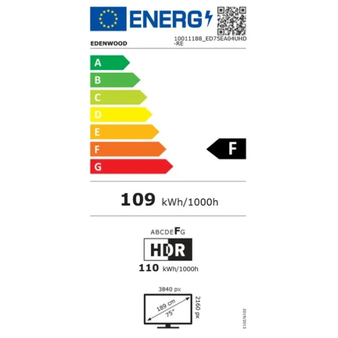TV QLED 75" EDENWOOD ED75EA04UHD-RE